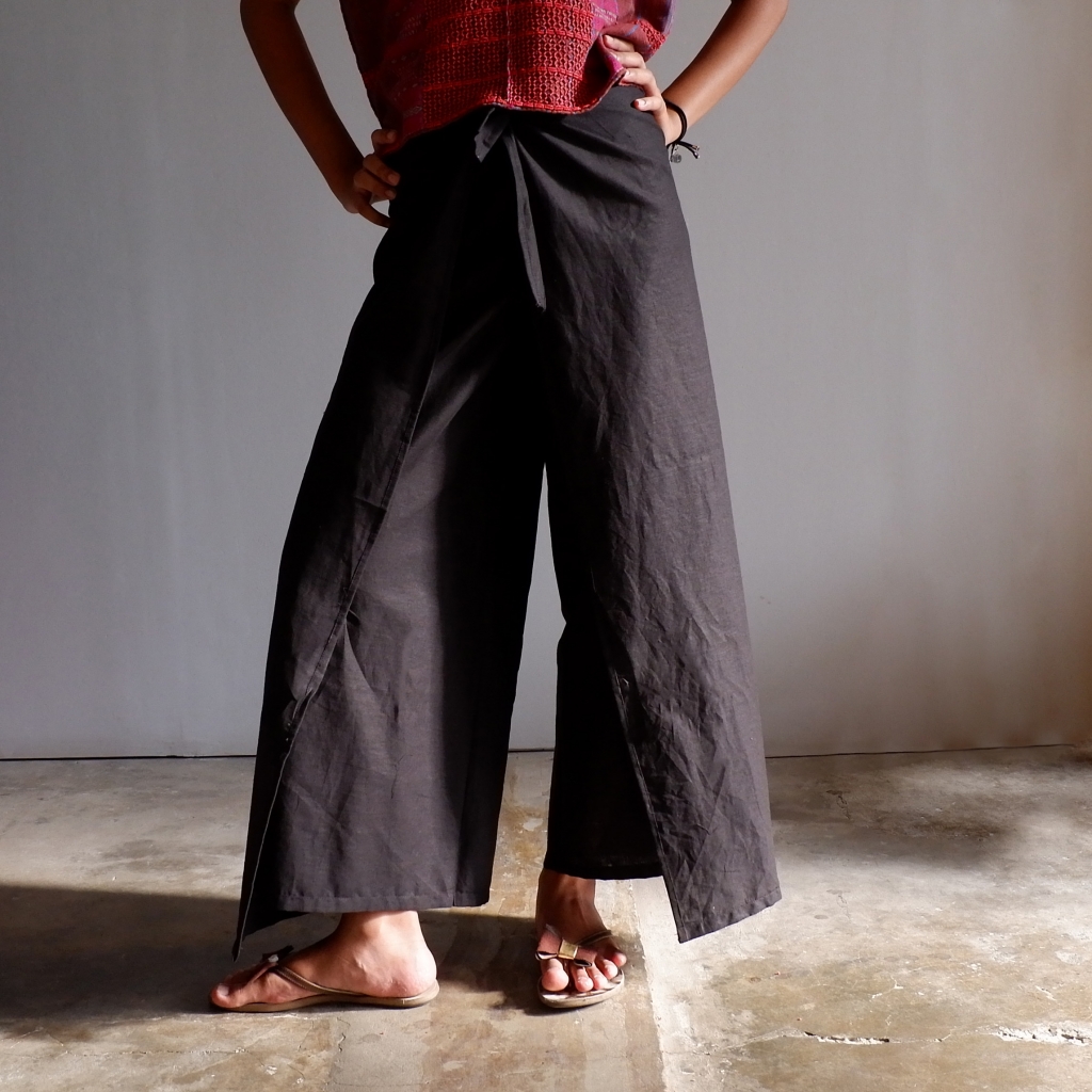 Cotton Wrap Trousers | Hla Day Myanmar