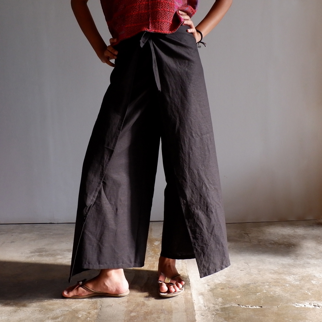 Cotton Wrap Trousers Hla Day Myanmar