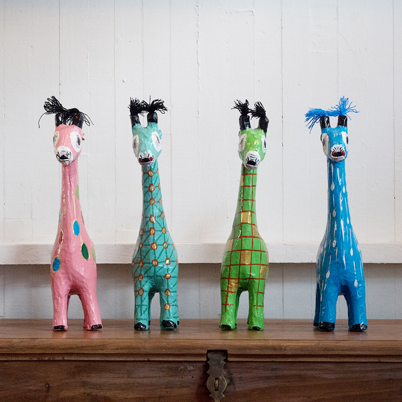 Paper Mache Giraffes Hla Day Myanmar